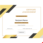 Free Printable Certificate example document template 