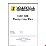 Event Risk Management Plan example document template