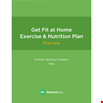 Weekly Workout Schedule At Home example document template