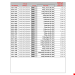 Hourly Payroll Calendar example document template