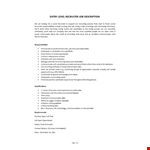 Recruitment Professional Job Description example document template