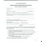 Letter Of Recommendation Form example document template
