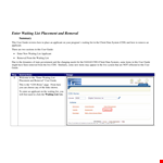 Client Waiting List Template example document template