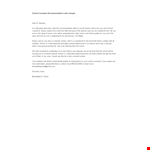 Letter Of Recommendation For A School Counselor Job example document template
