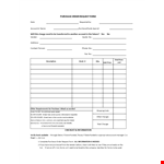 Purchase Request Order example document template 