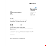 Free Manager Recommendation Letter Template for Employment example document template