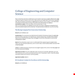 Engineering Scholarship Essay - Application Tips for Engineering and Computer Science Scholarships example document template 