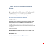 Engineering Scholarship Essay - Application Tips for Engineering and Computer Science Scholarships example document template