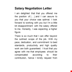 Salary Negotiation Letter: Tips for Crafting an Effective Letter example document template