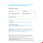 Customize Your Job Description Template for Health Position: Guidance & Required Functions example document template