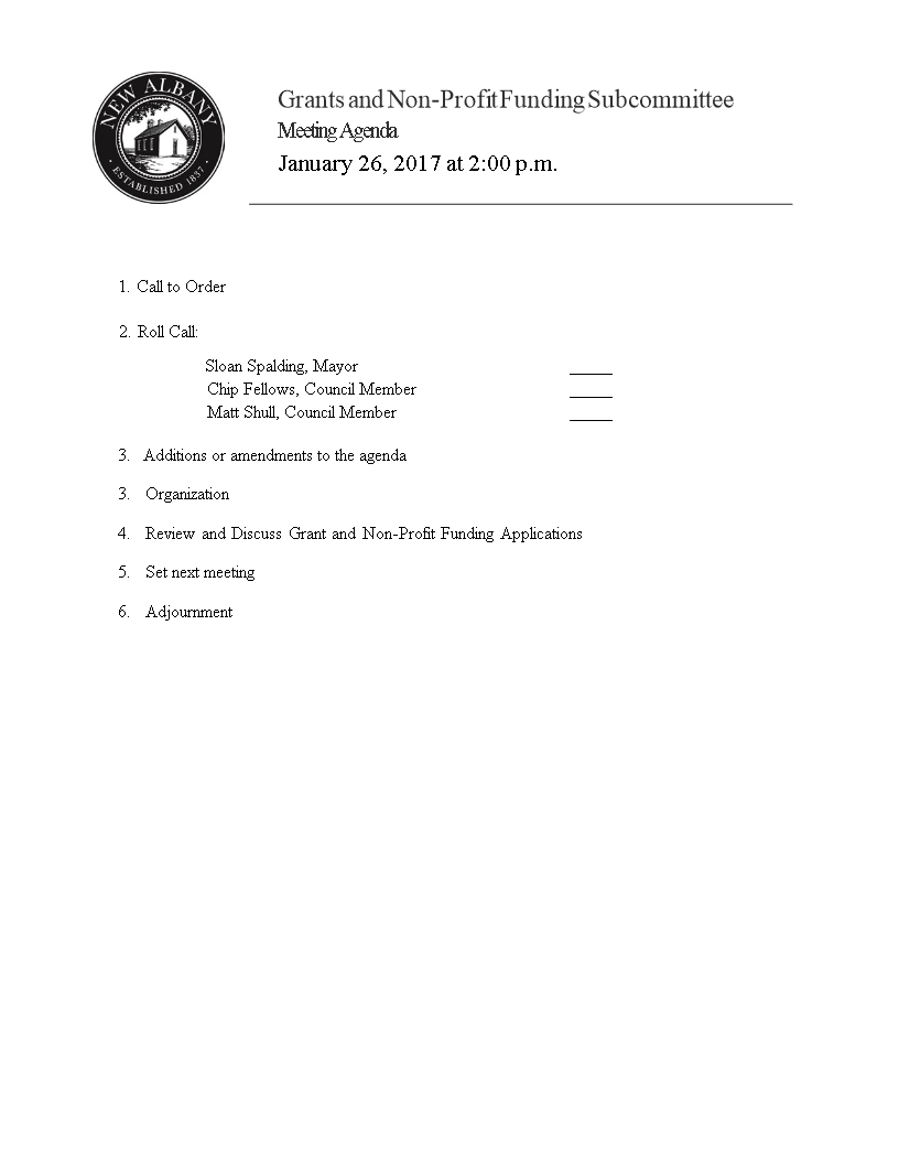 Non Profit Funding Agenda non-profit-funding-agenda