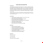 Scrub Nurse Job Description example document template