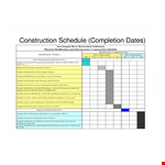 Construction Schedule Sample example document template
