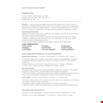Event Planner Resume With No Experience example document template