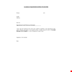 Offer Acceptance Letter Format example document template