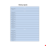 Effective Meeting Agenda Template - Organize Your Meetings example document template