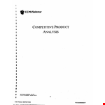 Competitive Product Analysis Template - Compare and Analyze Competitors example document template