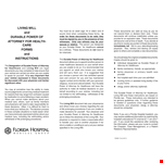 Get Legal Power with a Physician's Living Power of Attorney example document template