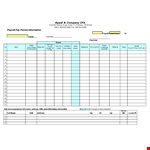Payroll Template - Efficient and Comprehensive | Simplify Payroll with Our Template example document template
