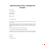 Drafter cover letter template example document template
