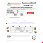 Food Lunch Order Form Pdf example document template