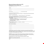Authorize Medical Records Release - Protect Patient Information example document template