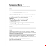 Authorize Medical Records Release - Protect Patient Information example document template 