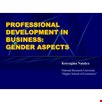 Professional Business: Unleashing Gender Determination and Personalities example document template