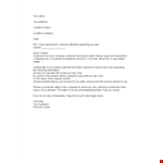 Cease and Desist Template | Stop Creditor Harassment | Address example document template