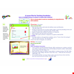 Teaching Vocabulary Lesson Plan example document template