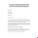 Accounts Payable Clerk cover letter example document template