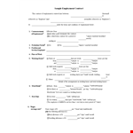 Employment Contract Template for a Month Period: Wages and Terms Included example document template