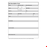 Effective Job Descriptions example document template