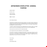 Art worker cover letter example document template