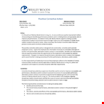 Improve Employee Performance with Positive Corrective Action - Woods PDF example document template 