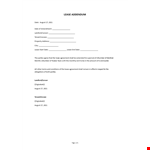 Lease Addendum example document template