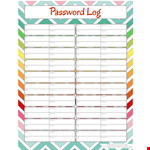 Password List Template - Organize and Manage Your Passwords Effortlessly example document template