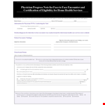 Physician Progress example document template