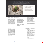 Project Time Tracking Template example document template 