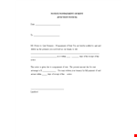 Notice Letter for Rental Eviction, Premises Nonpayment | Document Template example document template