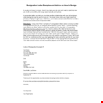 Professional Thank You Resignation Letter example document template