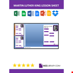 Martin Luther King Lesson Sheet example document template
