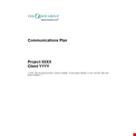 Effective Communication Plan Template for Projects and Stakeholders example document template