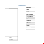 Executive Summary Template - Create a Comprehensive and Engaging Summary for Technical Purposes example document template