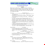Executive Board Meeting Agenda example document template