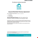 Tenancy Shorthold Agreement Template example document template