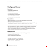 Student Weekly Agenda example document template