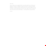 Reject Counter Offer Letter Example example document template