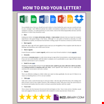 How to end a letter example document template