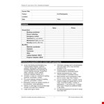 Pdf Format Of Training Checklists Template example document template